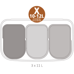 Brabantia Bo Pedalspand 3 x 11 ltr. - Matt Steel FPP