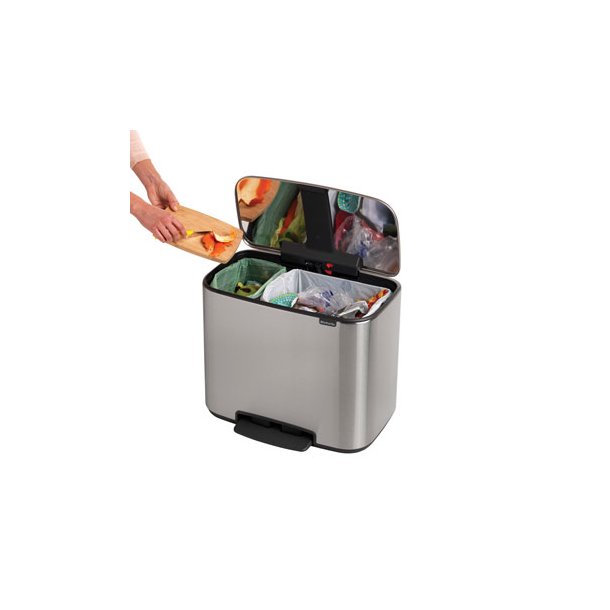 Brabantia Bo Pedalspand - Matt Stl FPP - 11 + 23 ltr.
