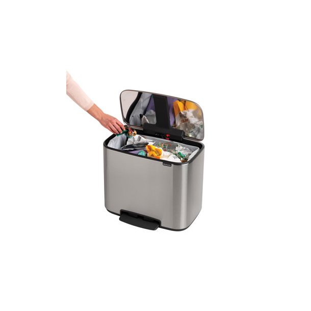Brabantia Bo Pedalspand - Matt Steel FPP - 36 ltr.