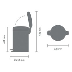 Brabantia Pedalspand newIcon 12 Liter Soft Beige
