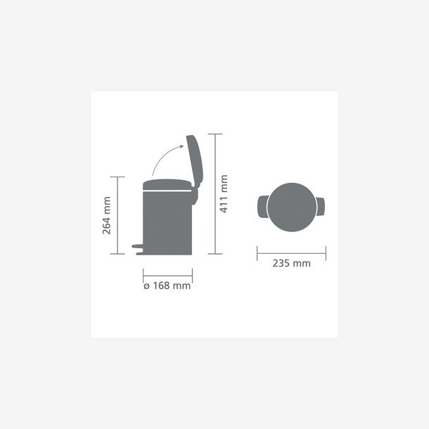 Brabantia Pedalspand newIcon 3 Liter Almond / Soft Beige