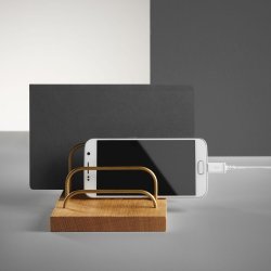 dot aarhus Brass-Dock Telefon- og Ipadholder Eg