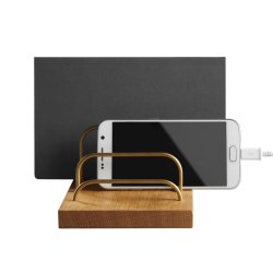 dot aarhus Brass-Dock Telefon- og Ipadholder Eg
