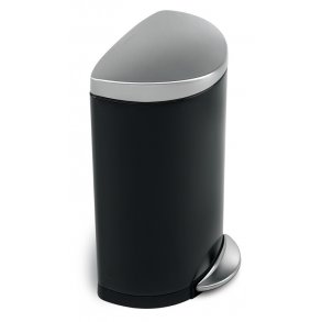 Simplehuman Halvrund / Halvmne Pedalspand 40 Liter Sort Med Brstet Stl Lg