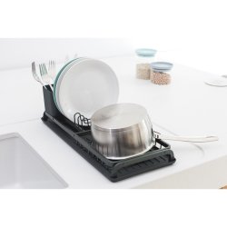Brabantia Opvaskestativ &amp; bakke compact - Dark Grey