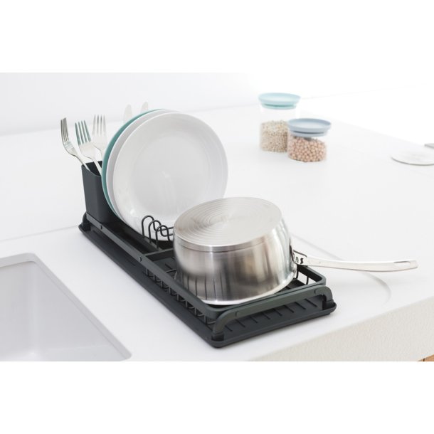 Brabantia Opvaskestativ &amp; bakke compact - Dark Grey