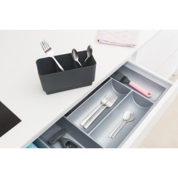 Brabantia Opvaskestativ &amp; bakke compact - Dark Grey