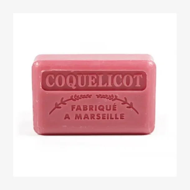 Savon Marseillaise - Fransk S�bebar H�nd/Krop - Coquelicot / Kornvalmue (125 g)