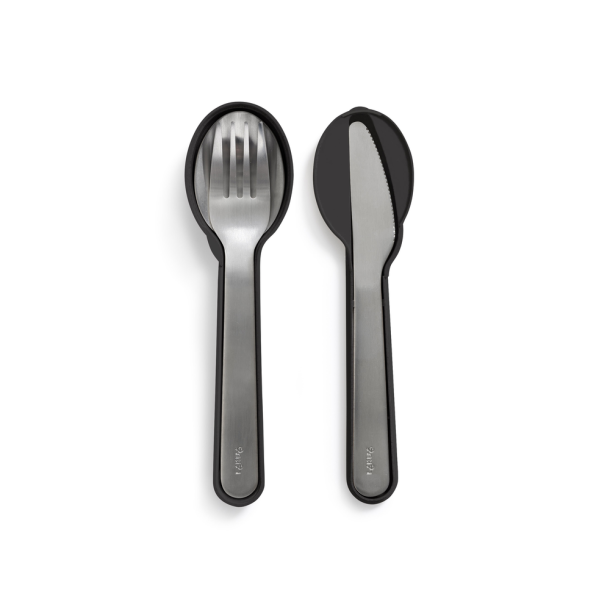 L�ku� Bestik med etui To Go - Black