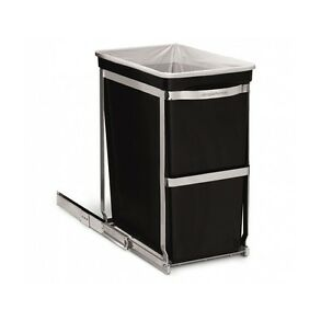 Simplehuman Udtrk Bin 30L, Enkelt Rum, Poleret Kraftig Stlramme