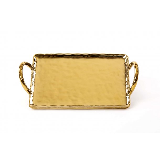 Seletti Serverings Bakke i Guld Porceln