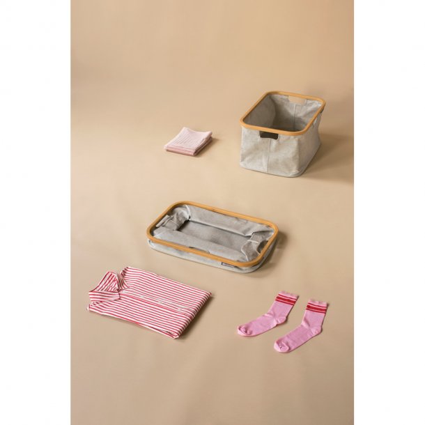 Brabantia Folbar vasketjs kurv m bambuskant, 40 Liter Gr