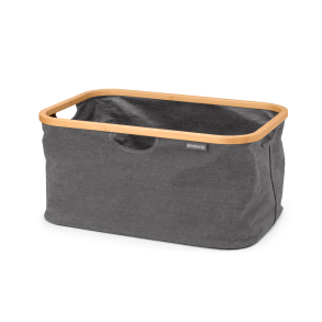 Brabantia Vasketøjskurv Foldbar m Bambuskant 40 liter - Pepper Black