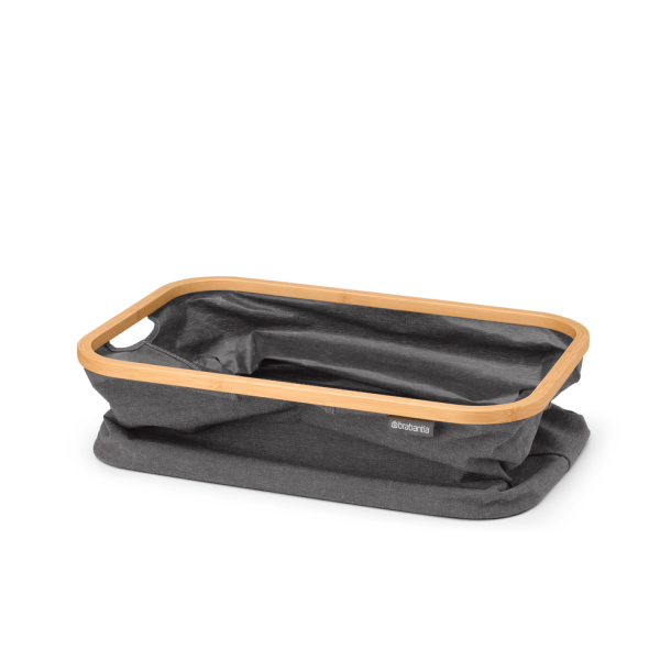 Brabantia Vasketjskurv Foldbar m Bambuskant 40 liter - Pepper Black