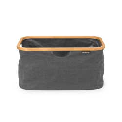 Brabantia Vasketjskurv Foldbar m Bambuskant 40 liter - Pepper Black
