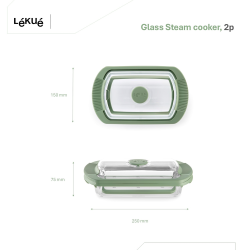 L�ku� Micro Ovn Damp Cooker Glas, 2 Pers.