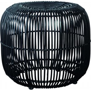 House Doctor Flettet skammel - sort