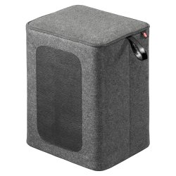 Hailo puf Q, gr filt / sort lder 1 trin