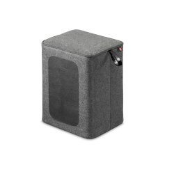 Hailo puf Q, gr filt / sort lder 1 trin