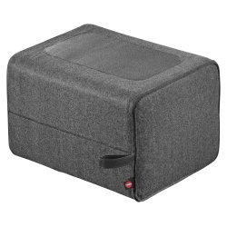 Hailo puf Q, gr filt / sort lder 1 trin