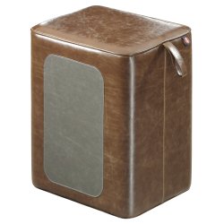 Hailo puf Q, brun / sort imiteret lder 1 trin