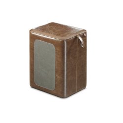 Hailo puf Q, brun / sort imiteret lder 1 trin