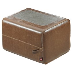 Hailo puf Q, brun / sort imiteret lder 1 trin