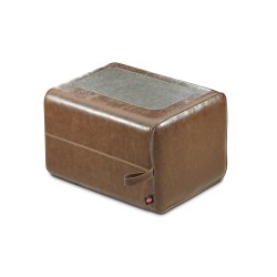 Hailo puf Q, brun / sort imiteret lder 1 trin