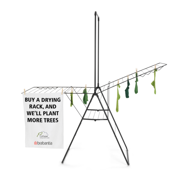 Brabantia Hang-on T�rrestativ 25 meter + b�jlestang Sort
