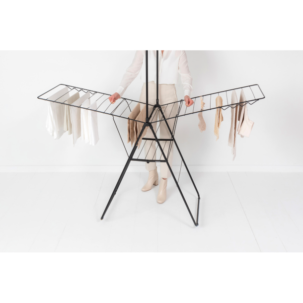 Brabantia Hang-on T�rrestativ 25 meter + b�jlestang Sort