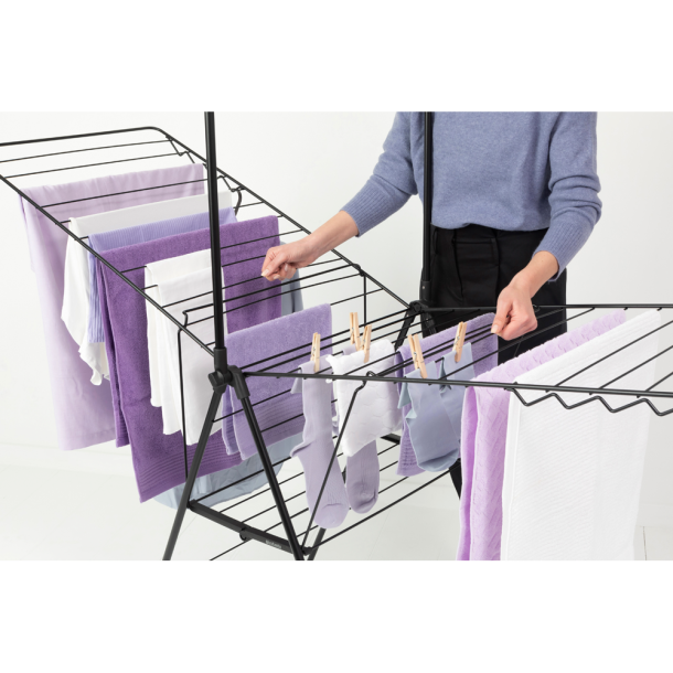 Brabantia Hang-on T�rrestativ 25 meter + b�jlestang Sort