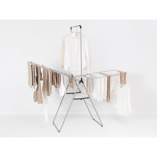 Brabantia Hang-on Trrestativ 25 meter + bjlestang Metallic Grey