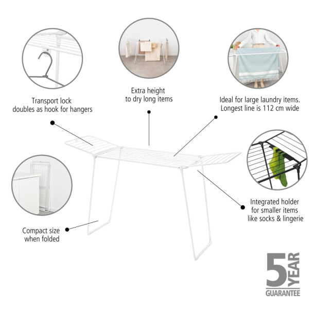 Brabantia HangOn Trrestativ Too, 22m - White