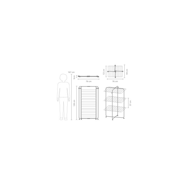Brabantia HangOn Trn trrestativ, 23 M - White