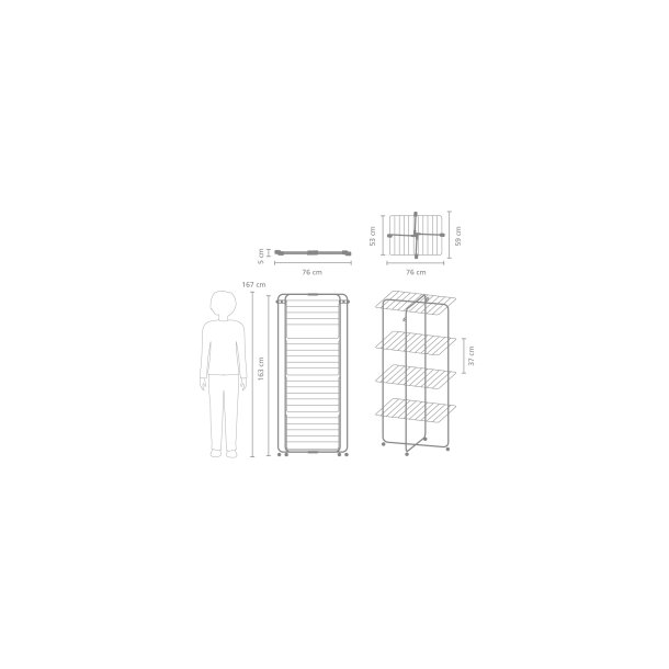 Brabantia HangOn Trn trrestativ, 30 M - White