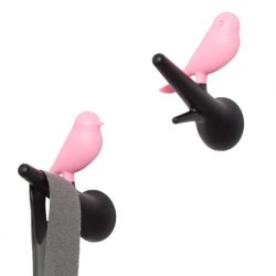 Qualy HOOK SPARROW Sort Knage