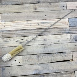 Flaskebrste i Metal med Brstehoved i Bomuld/Hestehr (60 cm)