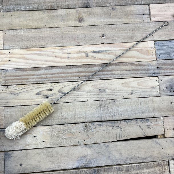 Flaskebrste i Metal med Brstehoved i Bomuld/Hestehr (60 cm)