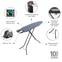 Brabantia Strygebrt 110 X 30 - 22 Mm Ben/Black M/Bjle - Denim Blue