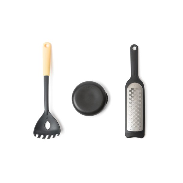 Brabantia Spaghetti Chef S�t m/ Ske, Rivejern, og Pizzakniv