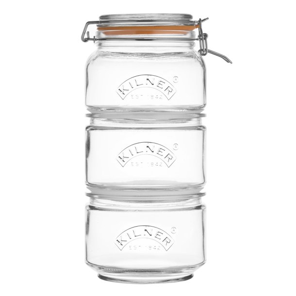 Kilner Stabelbar Opbevaringsglas 3 stk a 2,66 Liter