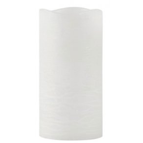 Be On Fire LED Bloklys H. 20 cm M. Timer - Bred Hvid