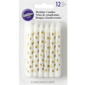 Kagelys med Guld Prikker - Wilton