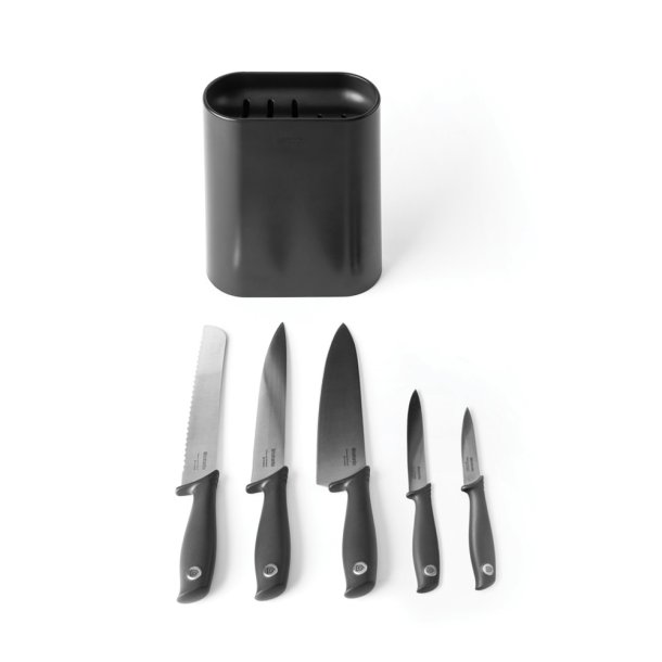 Brabantia Knivblok med 5 knive - M�rk Gr�