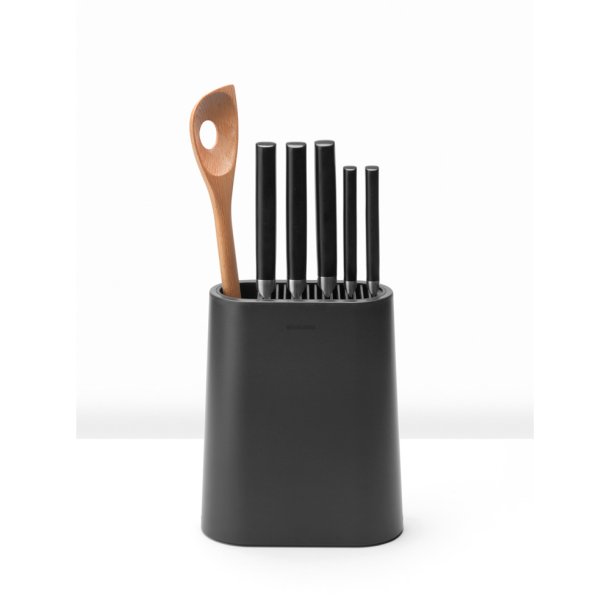 Brabantia Knivblok Med K�kkenredskabsholder - Dark Grey