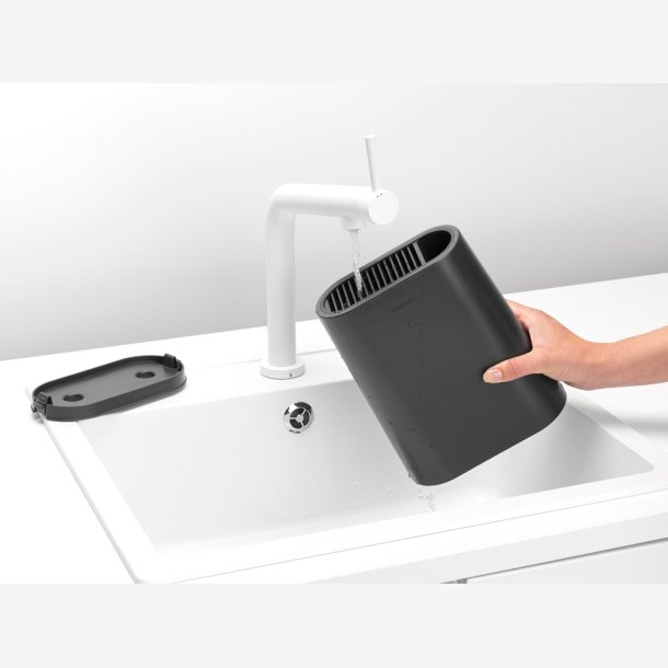 Brabantia Knivblok Med K�kkenredskabsholder - Dark Grey