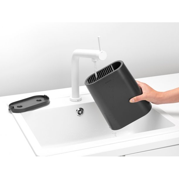 Brabantia knivblock med kk verktygshllare - Dark Grey