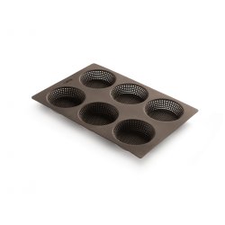 L&eacute;ku&eacute; Bageform t/6 boller mikro-perforeret brun