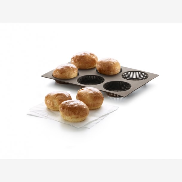 L&eacute;ku&eacute; Bageform t/6 boller mikro-perforeret brun