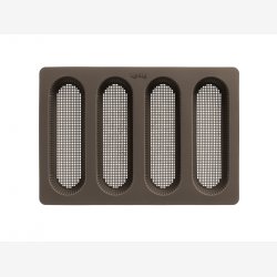 L�ku� Bageform t/4 baguettes mikro-perforeret brun